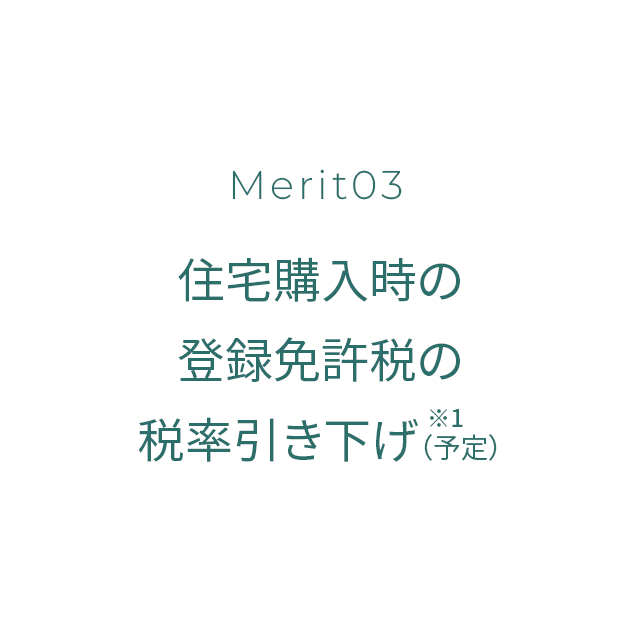 住宅購入時の登録免許税の税率引き下げ（予定）